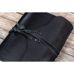 土耳其 Galen Leather 蓋倫皮革 綁帶式 單支入筆插 A5筆記本套 （黑色） 