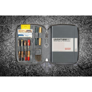 土耳其 Galen Leather 蓋倫皮革 平板插槽/可分離式筆插/A5筆記本套 （瘋馬皮煙灰）