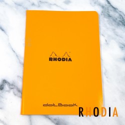 法國 RHODIA 橘色  14.8x21cm 點點筆記本（119190）