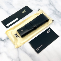 德國 MONTBLANC 萬寶龍 4810 Westside 兩支裝 水波紋 真皮筆套 德國 MONTBLANC 萬寶龍 4810 Westside 兩支裝 水波紋 真皮筆套