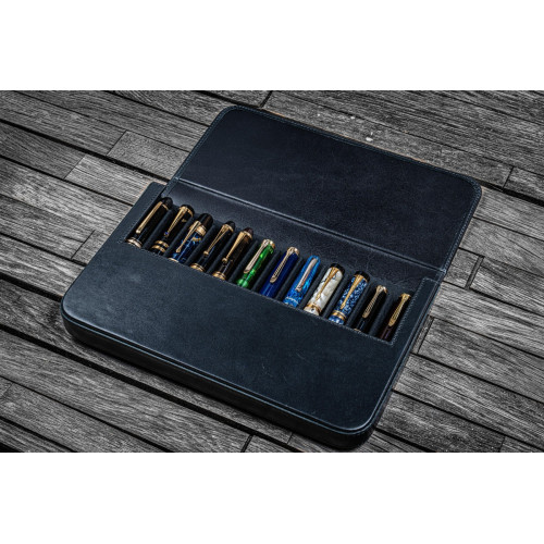 土耳其 Galen Leather 蓋倫皮革 12支裝 硬質可分離 筆盒（黑色）