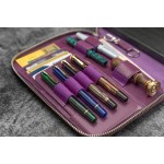 土耳其 Galen Leather 蓋倫皮革 平板插槽/可分離式筆插/A5筆記本套 （紫色）