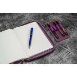 土耳其 Galen Leather 蓋倫皮革 平板插槽/可分離式筆插/A5筆記本套 （紫色）