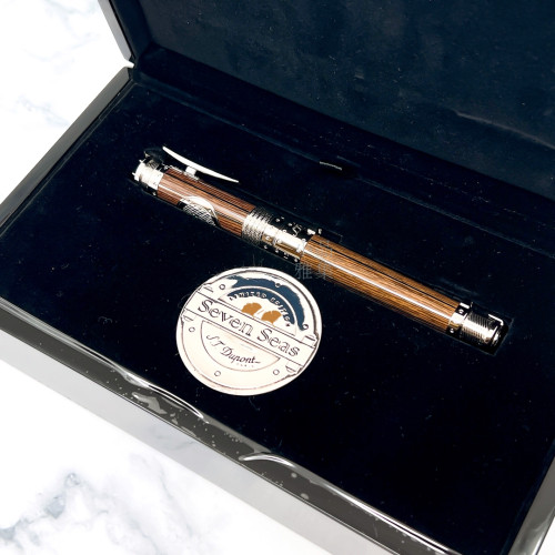 法國 S.T. DUPONT 都彭 SEVEN SEAS 七海限量系列 18K金 鋼筆