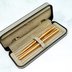 =庫存新筆= 派克 PARKER 180 鍍金桿 14K金  X/M尖 鋼筆/原子筆 對筆