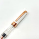臺灣 TWSBI 三文堂 Diamond #580 RGll 鋁合金版 透明活塞鋼筆 (白色玫瑰金)