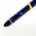  義大利 ASC  TRIANGOLO BLUE LA ROYALE 三角系列 氣壓上墨 14K金 鋼筆（皇家藍-金夾）