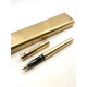 ☆中古品☆ SHEAFFER 西華 TARGA  BRASS 黃銅 USA製 14K金尖  鋼筆 附銅盒