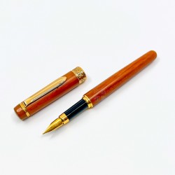 法國 LOTUS 蓮花牌 (紅酸枝木) 實木筆桿 法國尖 鋼筆