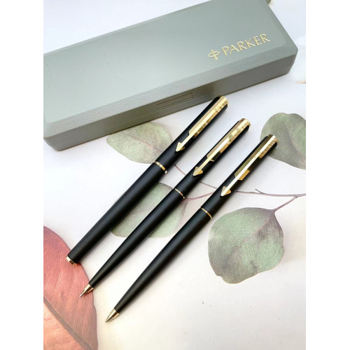 ⭐ 庫存新品 ⭐ 派克 PARKER 慧劍 霧黑金夾 #鋼筆 #原子 #鉛筆 一套 