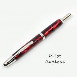 日本 PILOT 百樂 Capless SE 18K 大理石紋 鋼筆 （艷紅）