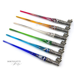 義大利 Bortoletti Set27 雕花握位斜桿 玻璃沾水筆+墨水+三種筆尖 組合 義大利 Bortoletti Set27 雕花握位斜桿 玻璃沾水筆+墨水+三種筆尖 組合