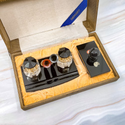 全新Vintage文具組  鋼筆筆座 水晶墨水瓶 壓墨器 附賽璐璐鋼筆一支(拉桿上墨) 全新Vintage文具組  鋼筆筆座 水晶墨水瓶 壓墨器 附賽璐璐鋼筆一支(拉桿上墨)