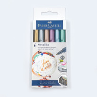 德國 Faber-Castell 輝柏 金屬色 麥克筆 6色(160706) 德國 Faber-Castell 輝柏 金屬色 麥克筆 6色(160706)
