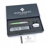 德國 DIPLOMAT 迪波曼 AERO 太空梭 禮盒組 鋼筆（綠色 不鏽鋼尖）