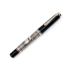 【庫新品】絕版品 德國 Pelikan 百利金 M910 Toledo Silver 大銀雕 鋼筆 914994