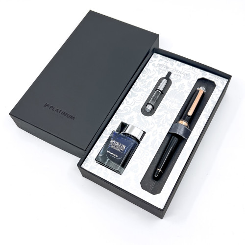 日本 Platinum 白金 #3776 Century Shape of Heart 愛心型 限量版禮盒 鋼筆 (玫瑰金奢華黑)