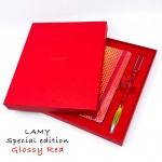 德國 LAMY AL-STAR 恆星系列 亮光紅 限定版 鋼筆＋ 筆記本 禮盒