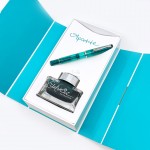 德國 PELIKAN 百利金 CLASSIC M200 2022 APATITE磷光石藍 鋼筆+墨水禮盒組