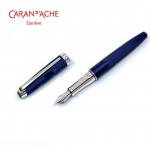 瑞士卡達Caran d'Ache Leman 利曼 18k金 鋼筆（Bleu Marin 海洋藍）