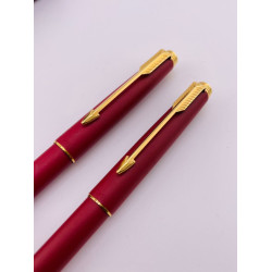 = 8成新 = 派克 PARKER 75 霧紅色  原子筆 /自動鉛筆 一對 = 8成新 = 派克 PARKER 75 霧紅色  原子筆 /自動鉛筆 一對