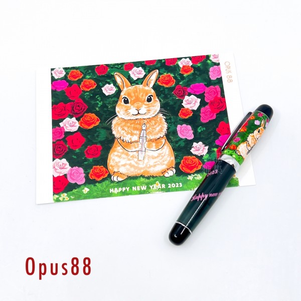 臺灣 OPUS 88 製筆精基  迷你袖珍鋼筆 2023年（新年兔兔）