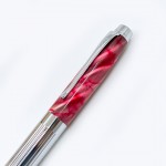 臺灣 ZOLA 大理石紋烤漆  鋼珠筆（紅色）