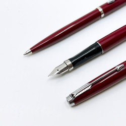 『庫存新品』 派克 Parker 75 酒紅 八合一尖 XF尖 鋼筆/原子筆 對筆(凹頂) 『庫存新品』 派克 Parker 75 酒紅 八合一尖 XF尖 鋼筆/原子筆 對筆(凹頂)