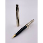 ⭐中古品 ⭐ 白金牌 條紋鍍金 鋁桿 短型 18KWG 鋼筆