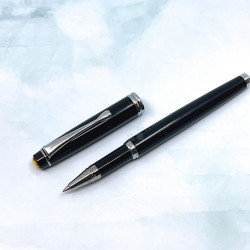 臺灣 MONTREUX 夢多 金屬烤漆  黑亮漆銀夾 鋼珠筆 臺灣 MONTREUX 夢多 金屬烤漆  黑亮漆銀夾 鋼珠筆