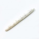 中國 弘典 HONG DIAN  兔年款 雕金工藝彩繪  鋼筆 (雪白色 刃尖 特粗)