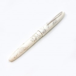 中國 弘典 HONG DIAN  兔年款 雕金工藝彩繪  鋼筆 (雪白色 刃尖 特粗)