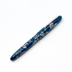 中國 弘典 HONG DIAN  兔年款 雕金工藝彩繪  鋼筆 (牛津藍色 刃尖 特粗)