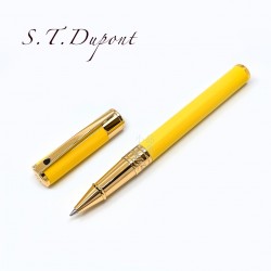 法國 S.T. Dupont 都彭 D-Initial 系列 鋼珠筆（亮黃金夾）