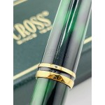 ☆典藏老筆☆ 全新 CROSS 高仕 綠花紋 原子筆 美國製 筆夾有特別標牌 CP2220