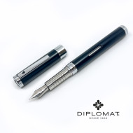 德國 DIPLOMAT 迪波曼 Nexus 系列 滴入上墨 鋼筆 (霧黑銀夾) 德國 DIPLOMAT 迪波曼 Nexus 系列 滴入上墨 鋼筆 (霧黑銀夾)