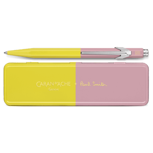 瑞士 卡達 Caran d'Ache 849  + Paul Smith 第四代  原子筆 （黃綠&玫瑰粉 849.341）