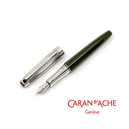 瑞士卡達Caran d'Ache Leman 利曼 18k金 鋼筆（ Terre d’Ombre 卡其綠）