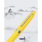 風華再現：經典永生629型號，魚雷造型樹脂桿鋼筆，體驗14K金筆尖的書法之美（心跳尖）黃色