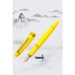 風華再現：經典永生629型號，魚雷造型樹脂桿鋼筆，體驗14K金筆尖的書法之美（心跳尖）黃色