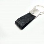 德國 Montblanc 萬寶龍 珠寶系列 萬寶龍經典標識壓紋 真皮鑰匙扣 (黑色8632)