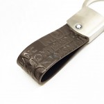 德國 Montblanc 萬寶龍 珠寶系列 萬寶龍經典標識壓紋 真皮鑰匙扣 (棕色8633)