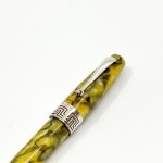 義大利 Montegrappa 萬特佳 Extra 1930 純銀 賽璐珞 舊款雙色18K尖 鋼筆（綠色大理石）