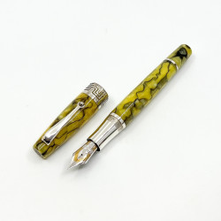 義大利 Montegrappa 萬特佳 Extra 1930 純銀 賽璐珞 舊款雙色18K尖 鋼筆(綠色大理石) 義大利 Montegrappa 萬特佳 Extra 1930 純銀 賽璐珞 舊款雙色18K尖 鋼筆(綠色大理石)