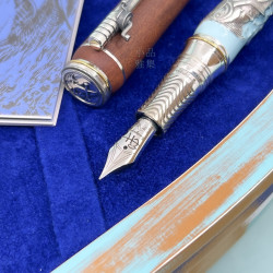 義大利 Montegrappa 萬特佳 Hemingway 老人與海 限量70支 925純銀 18K 鋼筆 義大利 Montegrappa 萬特佳 Hemingway 老人與海 限量70支 925純銀 18K 鋼筆