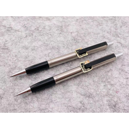 = 庫存新品= PLATINUM 白金牌 老款BELAGE  不銹鋼桿 0.5自動鉛筆/原子筆一對