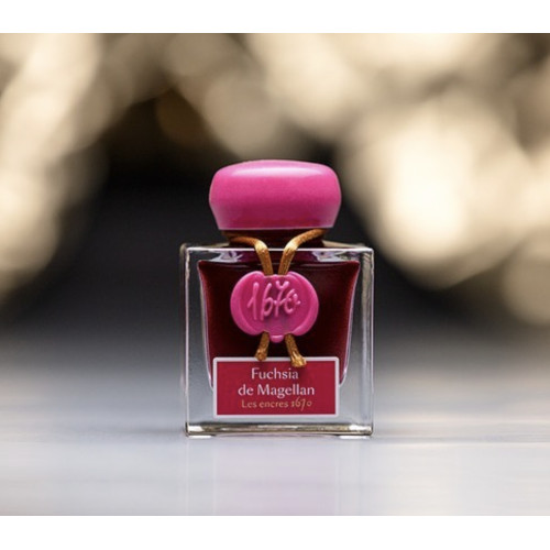 法國 J. Herbin “1670” 限量紀念瓶墨水 燈籠海棠 Fuchsia de Magellan（含金粉）