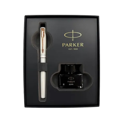 派克PARKER VECTOR 威雅 珍珠白金夾 鋼筆 (金屬握位) 搭配墨水禮盒