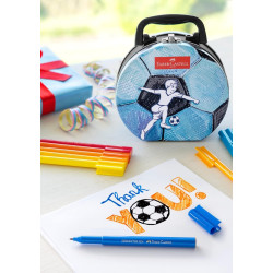 德國 Faber-Castell 輝柏 足球封面 手提包造型  33色連接筆(155537) 德國 Faber-Castell 輝柏 足球封面 手提包造型  33色連接筆(155537)