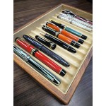 【每支筆都值得被珍藏】獨家訂製款 榆木 絨布筆盤 收納 珍藏 置筆 12支入 鋼筆展示盤